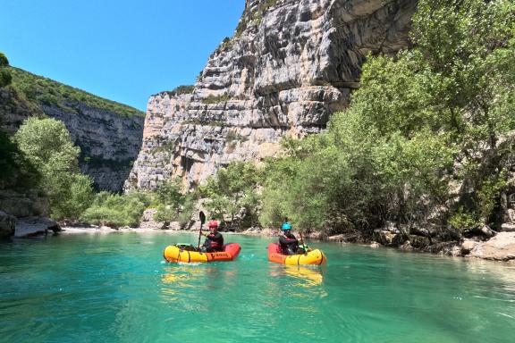 Selection activités sportive dans le Verdon - Packraft 1/2 journée Carajuan / Point Sublime